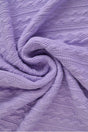 Lavendel jacquard-kabelstrik, metervare til erhverv (billede 1 af 2)
