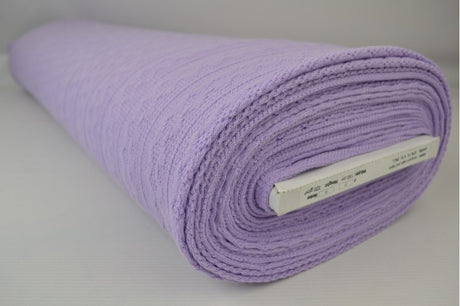 Lavendel jacquard-kabelstrik, metervare til erhverv (billede 2 af 2)
