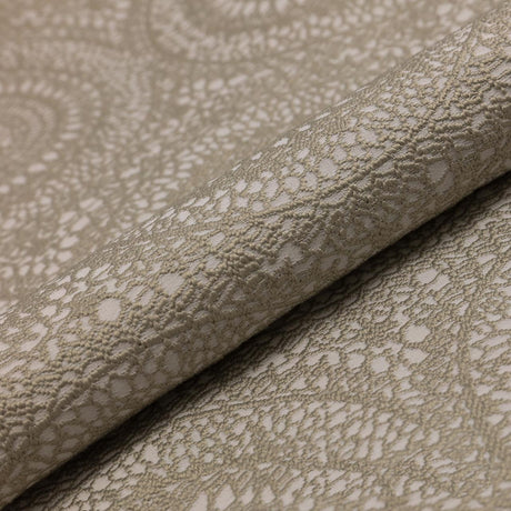 Varm gråbeige blondejacquard lilly jacquard møbelstof – blondemønster, metervare til erhverv (billede 1 af 3)