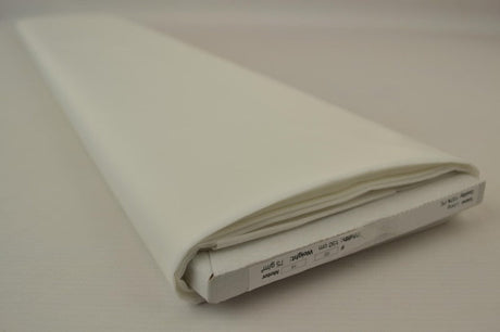 Råhvid polyester foer – glat, let & let glans, metervare til erhverv (billede 2 af 5)