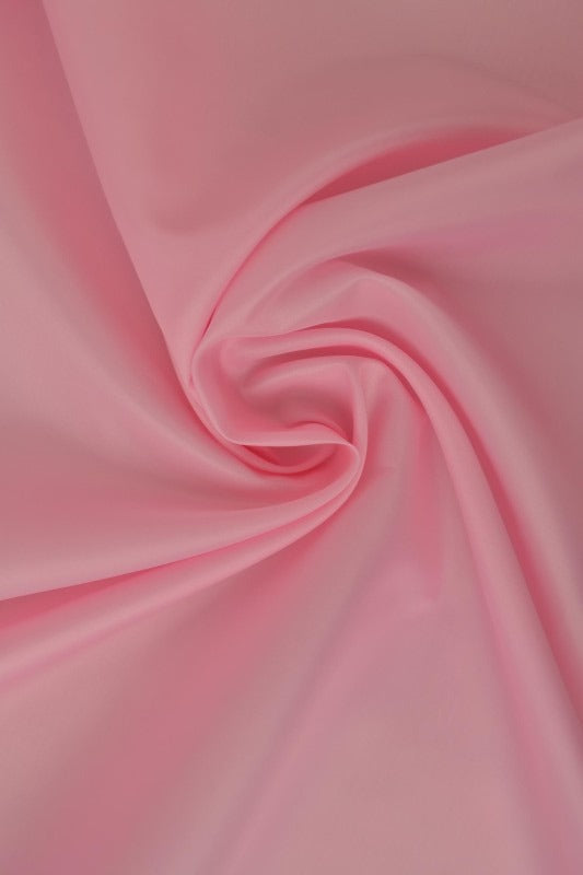 Baby pink polyester foer – glat, let & let glans, metervare til erhverv (billede 1 af 5)