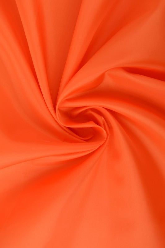 Orange polyester foer – glat, let & let glans, metervare til erhverv (billede 1 af 5)