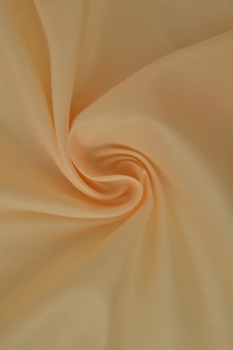 Champagne polyester foer – glat, let & let glans, metervare til erhverv (billede 1 af 5)