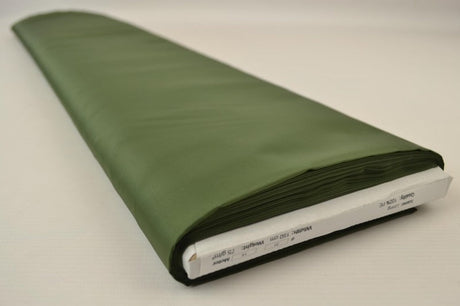 Mosgrøn polyester foer – glat, let & let glans, metervare til erhverv (billede 2 af 5)