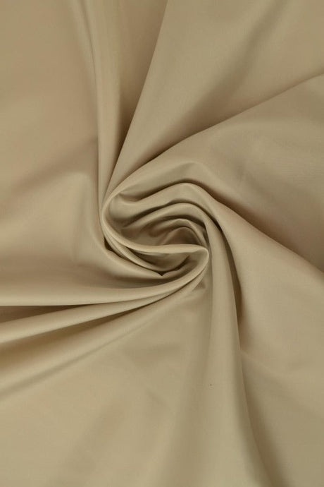 Taupe polyester foer – glat, let & let glans, metervare til erhverv (billede 1 af 5)
