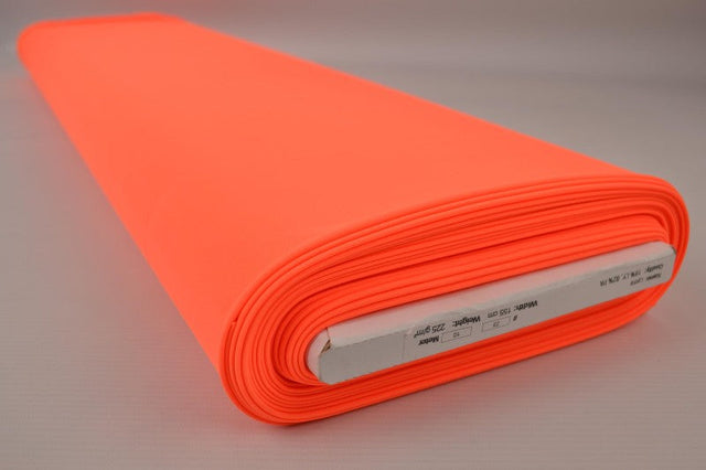 Neon orange lycra – 4-vejs stræk & hurtigtørrende, metervare til erhverv (billede 2 af 7)