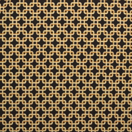 Mørkebrun lycra – kædeprint, 4-vejs stræk & hurtigtørrende, metervare til erhverv (billede 2 af 3)