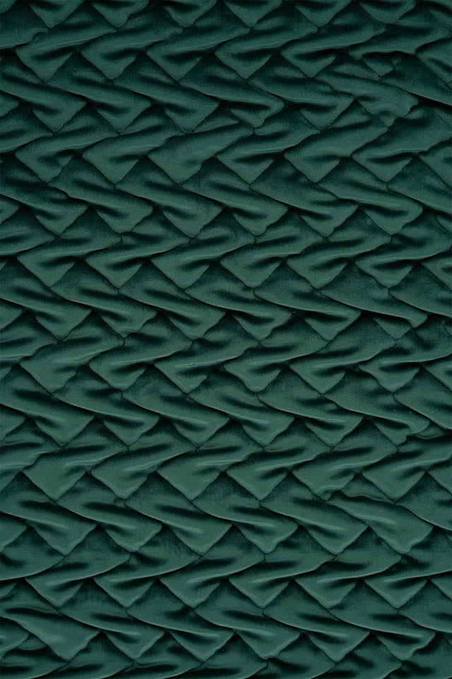 Mørk smaragdgrøn magic deluxe p300 – quiltet velour med fletmønster, metervare til erhverv (billede 2 af 5)