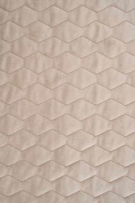 Varm sandbeige magic velvet 3D – quiltet velour med zigzagmønster, metervare til erhverv (billede 2 af 8)