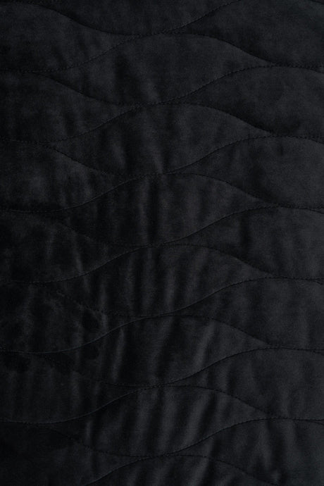 Mat natsort magic velvet 3D – quiltet velour med bølgemønster, metervare til erhverv (billede 2 af 8)