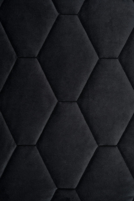 Mat natsort magic velvet 3D – quiltet velour med sekskantmønster, metervare til erhverv (billede 2 af 8)