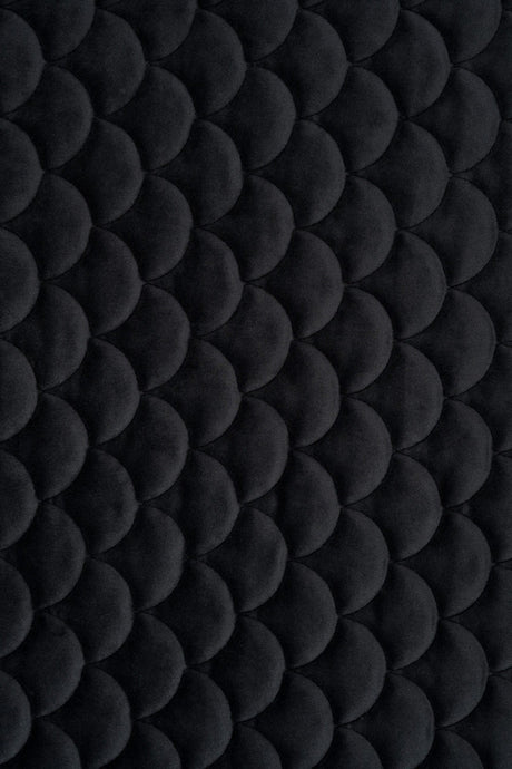 Mat natsort magic velvet 3D – quiltet velour med skælmønster, metervare til erhverv (billede 2 af 8)