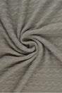 Mørkegrå jacquard-kabelstrik, metervare til erhverv (billede 1 af 2)