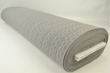 Mørkegrå jacquard-kabelstrik, metervare til erhverv (billede 2 af 2)
