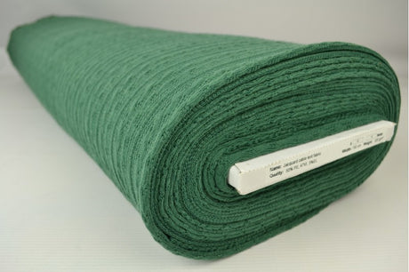 Mørkegrøn jacquard-kabelstrik, metervare til erhverv (billede 2 af 2)