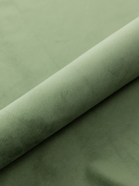 Støvet olivengrøn slidstærk møbelvelour, metervare til erhverv (billede 1 af 6)