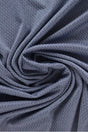 Stålblå polyamid-elastan jersey med sildeben, i drapering (billede 1 af 6)