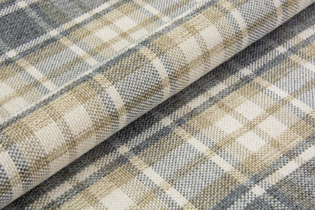 BEIGE-BRUN SKOTSKTERN TARTAN MØBELSTOF – SKOTSKTERNET & ØKO-TEX