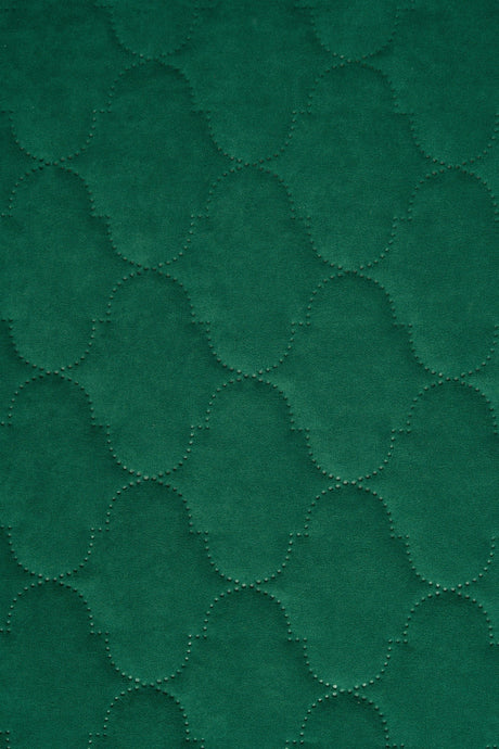 Klar malakitgrøn Uttario velvet 3D – quiltet velour med boblemønster, metervare til erhverv (billede 2 af 3)