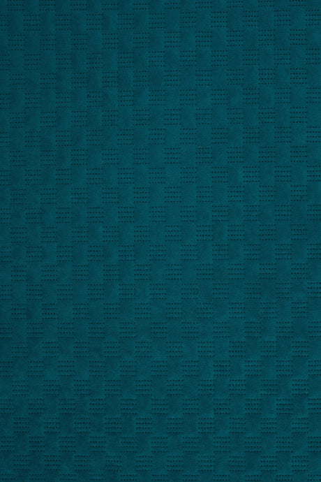 Mørk fjordblå Uttario velvet 3D – quiltet velour med fint bølgemønster, metervare til erhverv (billede 2 af 3)