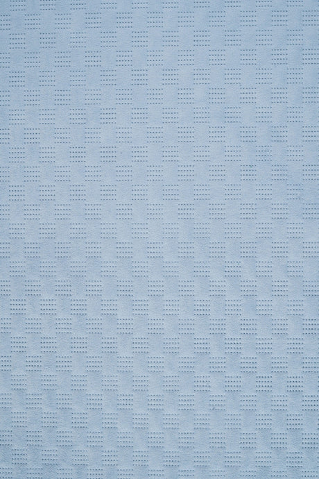Lys himmelblå Uttario velvet 3D – quiltet velour med fint bølgemønster, metervare til erhverv (billede 2 af 3)