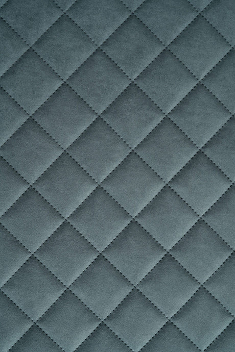 Mørk stormgrå Uttario velvet 3D – quiltet velour med viftemønster, metervare til erhverv (billede 2 af 3)