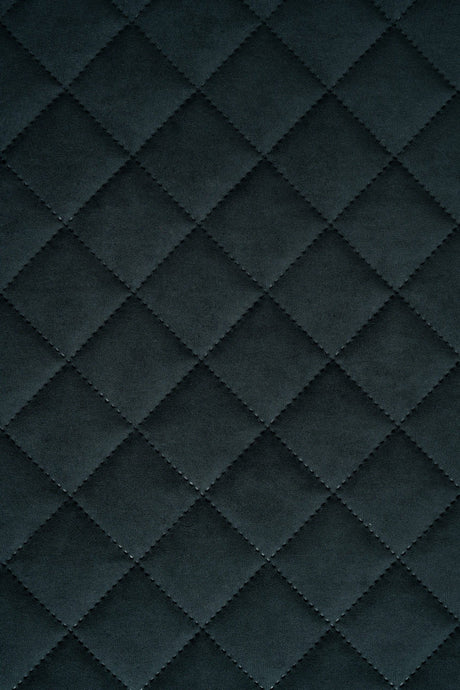 Mørk grafitsort Uttario velvet 3D – quiltet velour med viftemønster, metervare til erhverv (billede 2 af 3)
