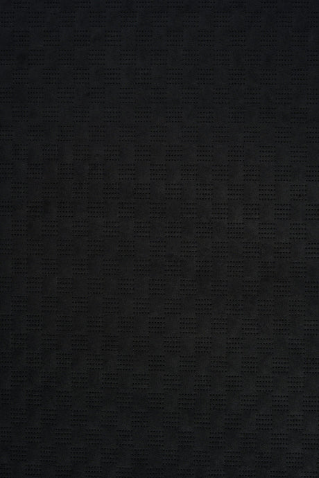Mørk grafitsort Uttario velvet 3D – quiltet velour med fint bølgemønster, metervare til erhverv (billede 1 af 2)