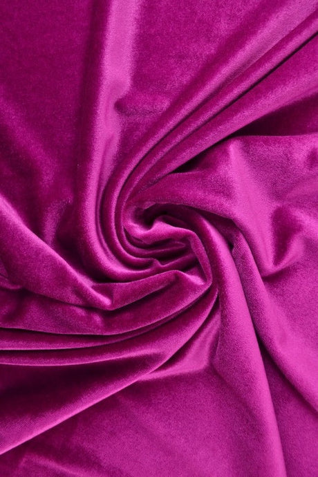 Lilla velour med stræk, metervare til erhverv (billede 1 af 6)