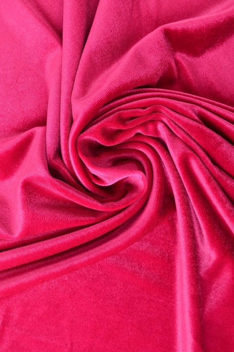 Pink velour med stræk, metervare til erhverv (billede 1 af 6)