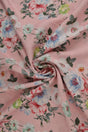 Viskose stof med romantisk blomsterprint – rosa & flerfarvet, metervare til erhverv (billede 1 af 9)