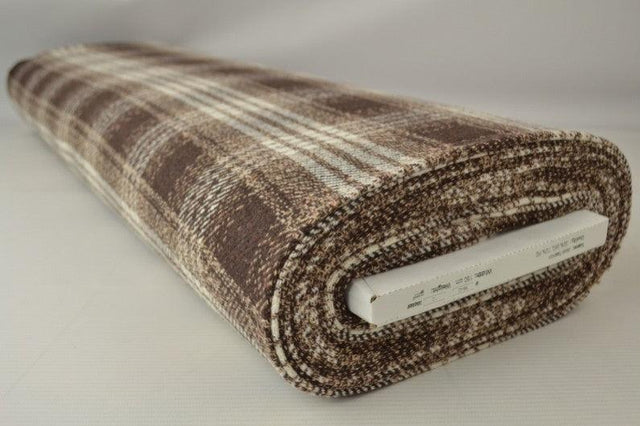 Brun ternet tweed, metervare til erhverv (billede 2 af 3)